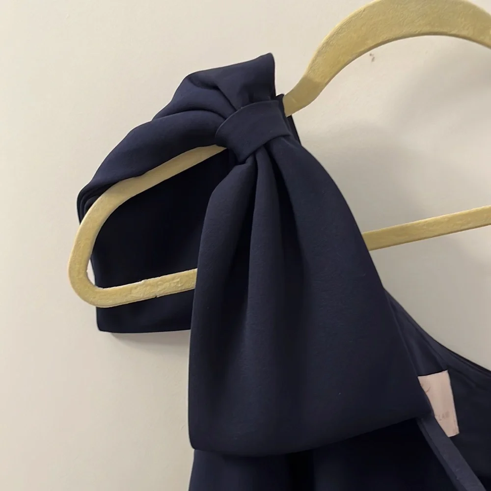 Gal Meets Glam Royal Blue One Shoulder Bow Dress - Picture 6 of 11